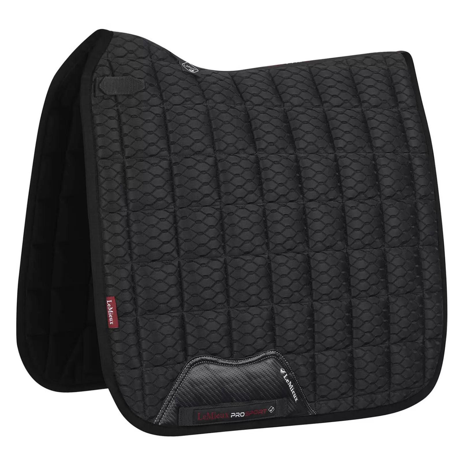 lemieux Dressursjabraker | Carbon Air Cc Sottosella Da Dressage Quadrato In Rete Black