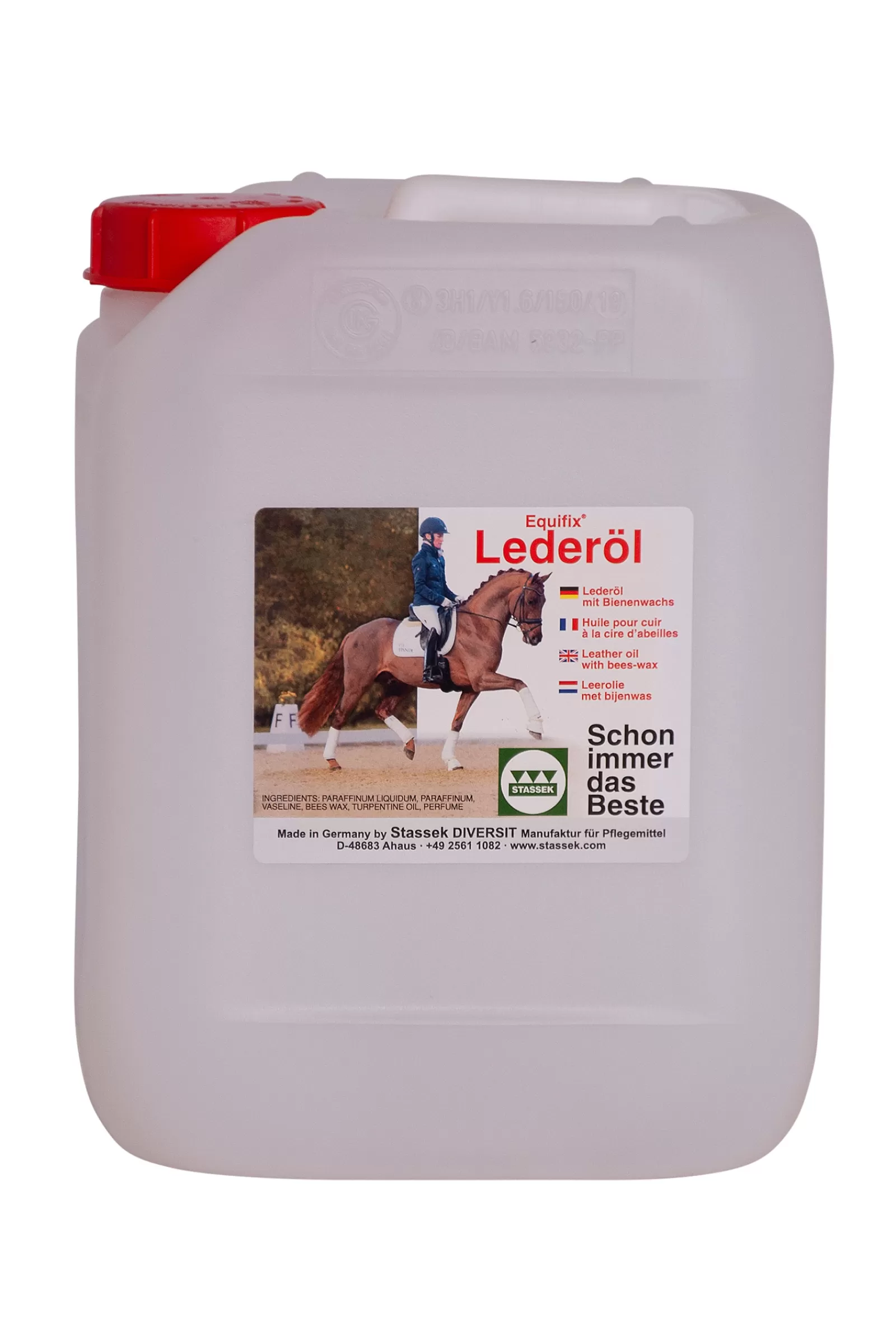 stassek Manutenzione Dell Attrezzatura | Equifix Olio Per Pelle Con Cera D'Api, 2,5 Litri Brown